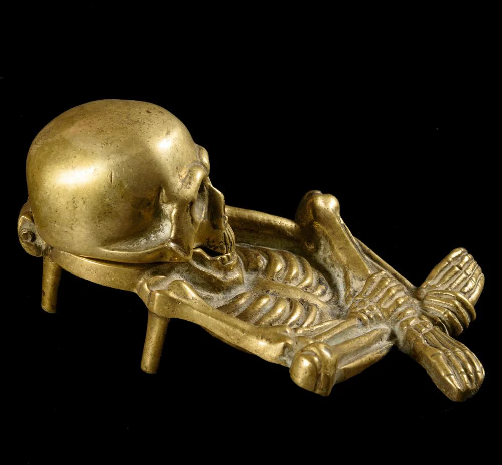 ENCRIER SQUELETTE MEMENTO MORI XIXᵉ - Image 4