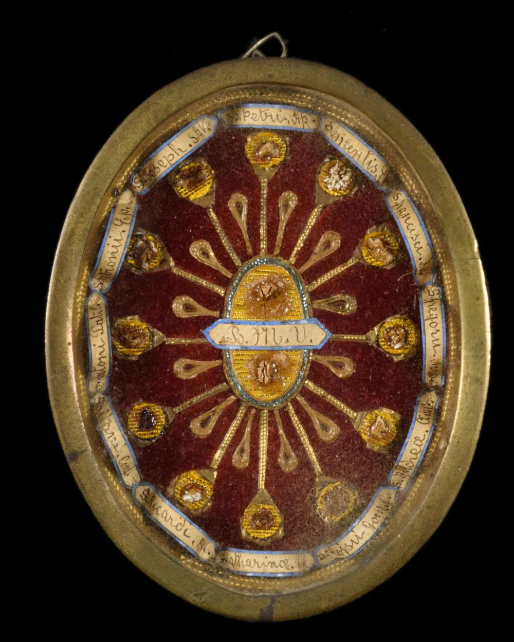 RELIQUAIRE SAINTE VIERGE MARIE ET 12 SAINTS
