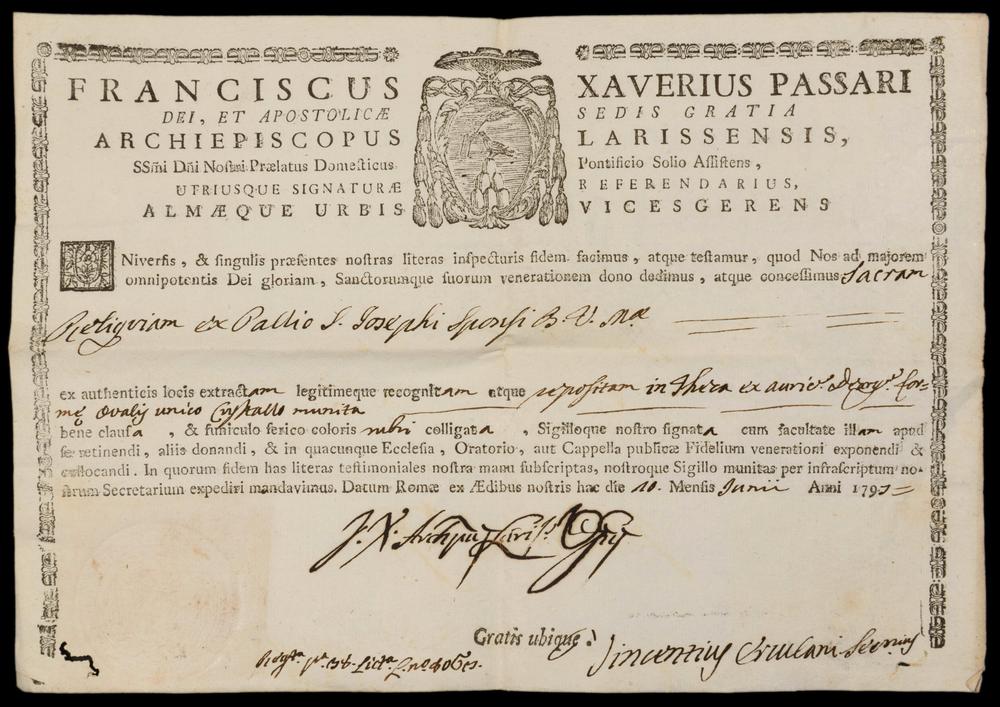 RELIQUE DE SAINT JOSEPH + DOCUMENT - Image 4