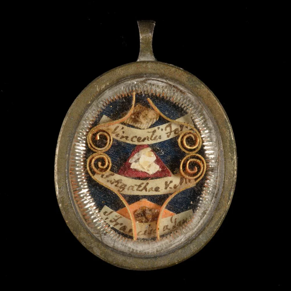 RELIQUAIRE, RELIQUES DE SAINT VINCENT, AGATHE, APOLLINE