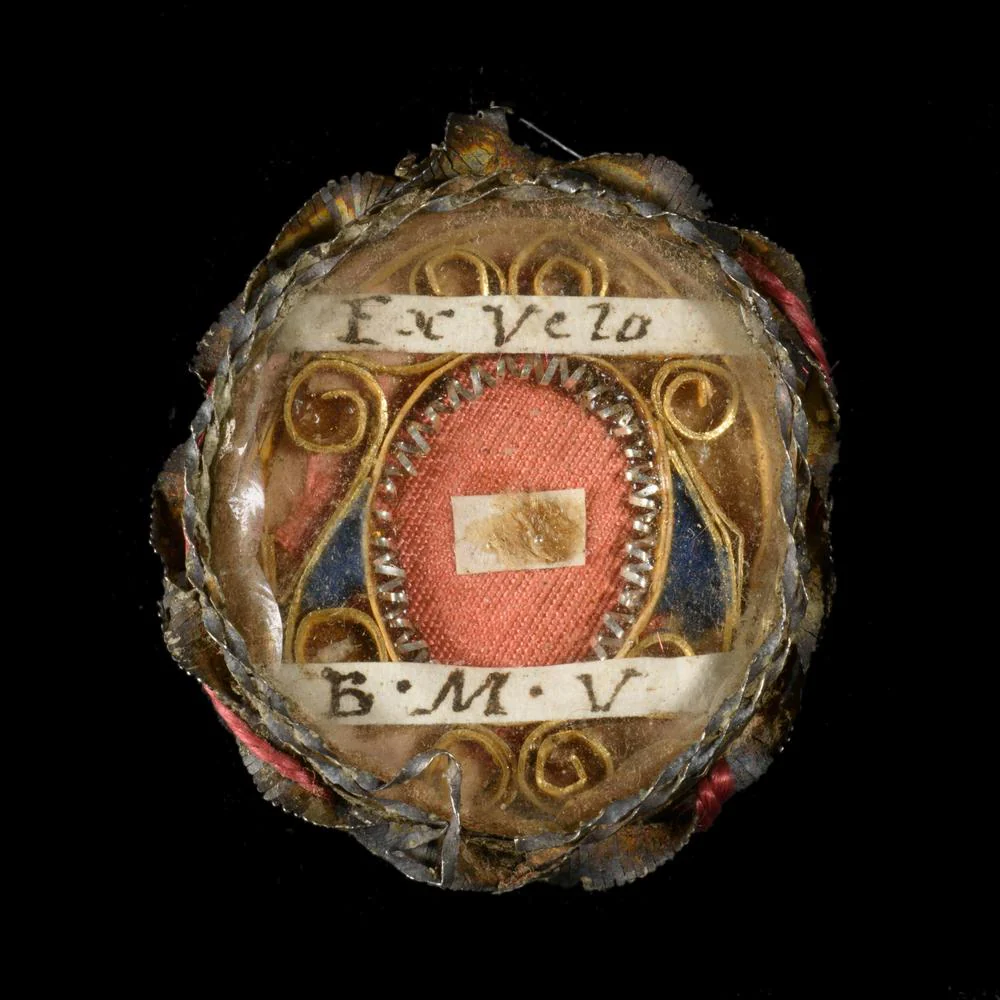 RARE RELIQUAIRE DU VOILE DE LA VIERGE